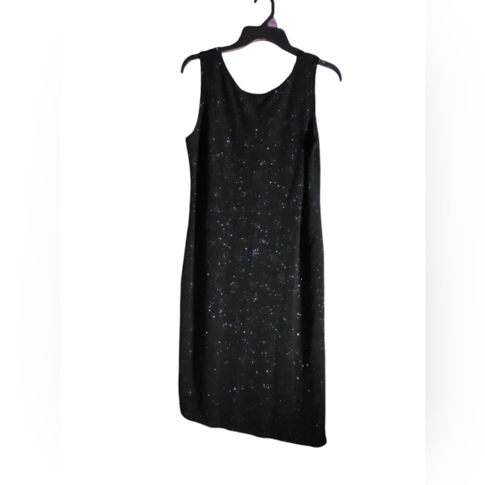 Ronnie Nicole by Quida black sleeveless shimmery party evening dress